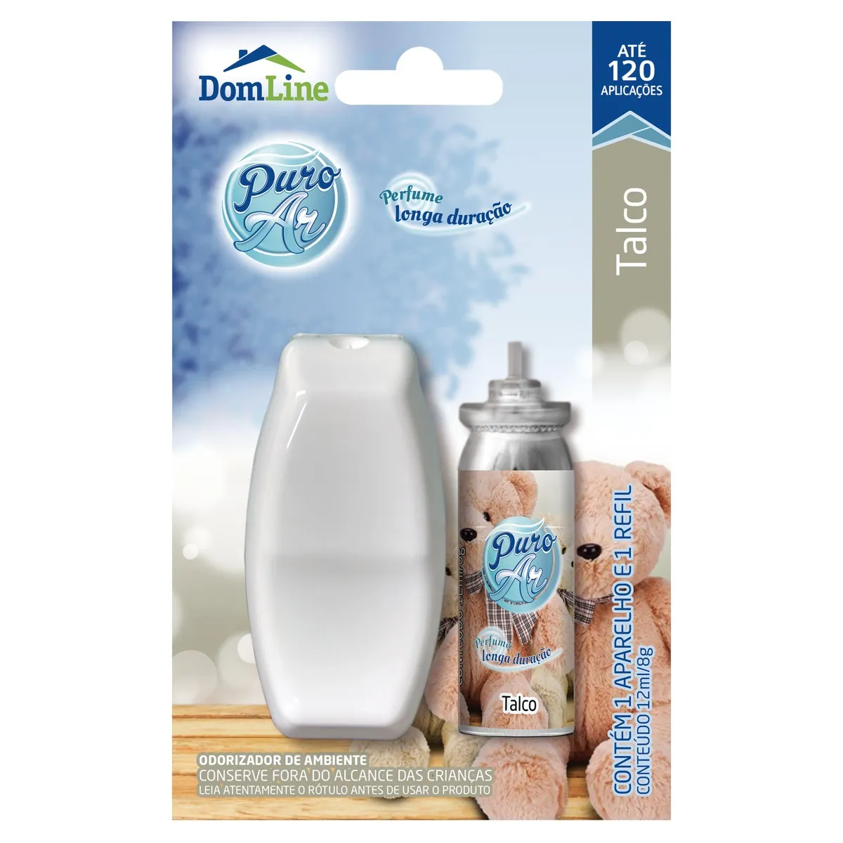 APARELHO E ODORIZADOR DE AMBIENTE PURO AR TALCO 12ML