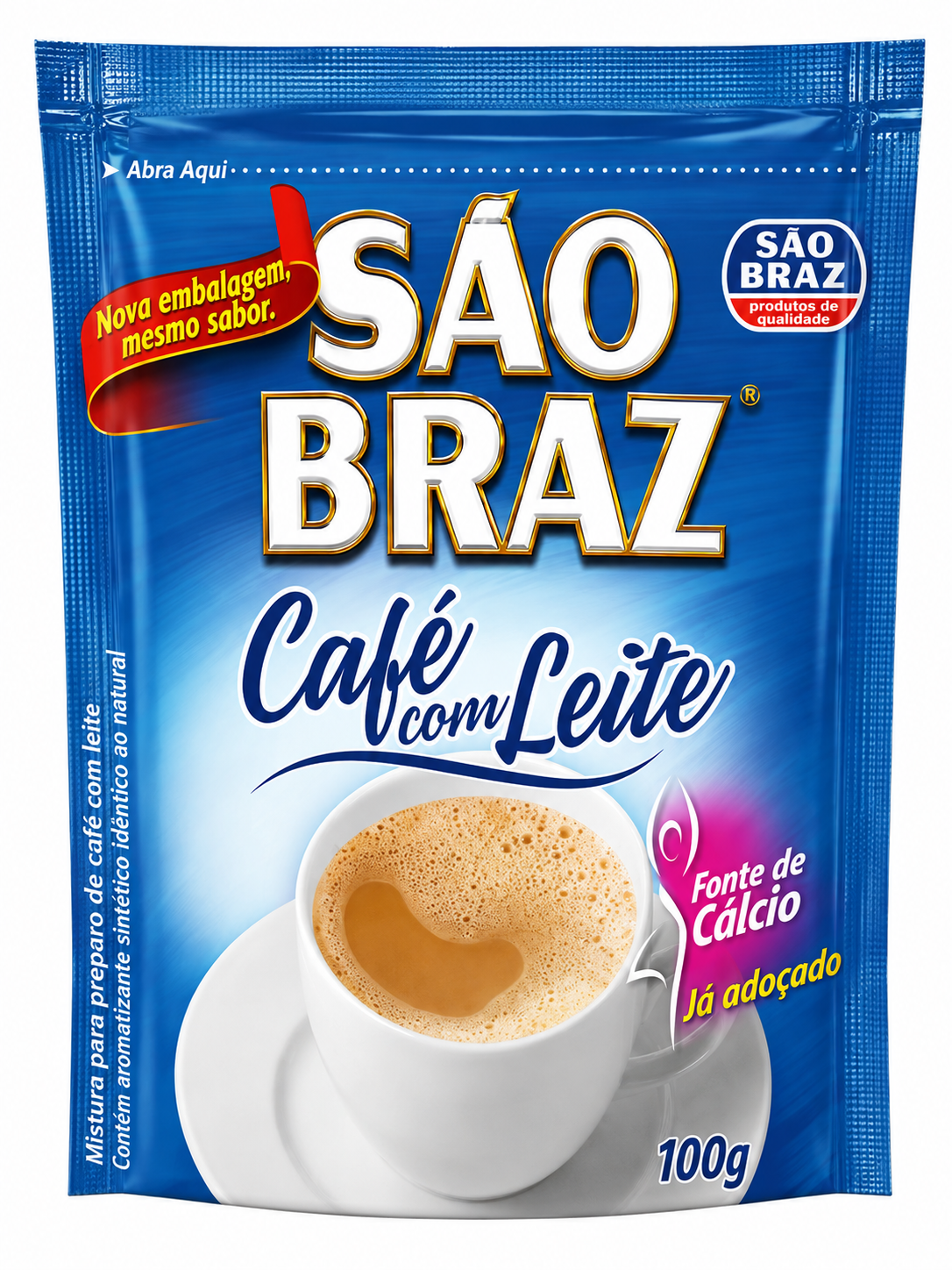CAFÉ COM LEITE SÃO BRAZ SACHET 100G