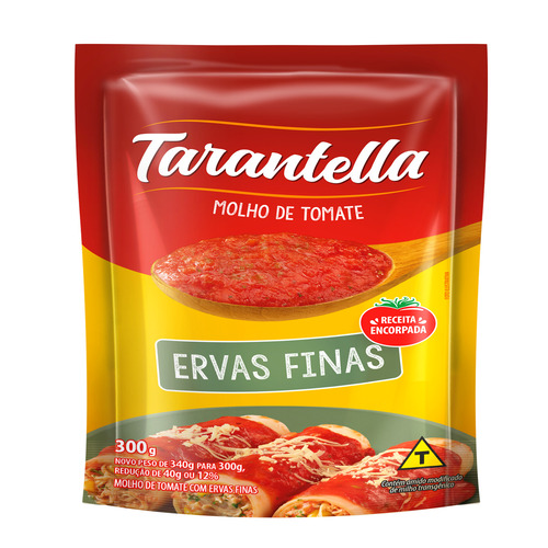 MOLHO DE TOMATE COM ERVAS FINAS TARANTELLA SACHÊ 300G