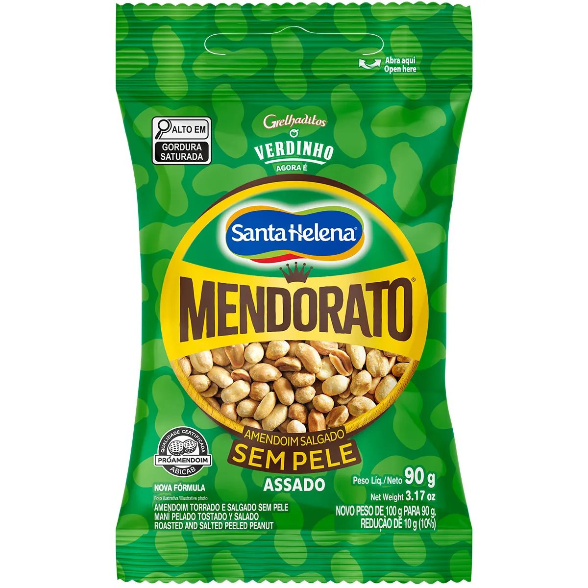 AMENDOIM AMINDUS 90G SALGADO SEM PELE