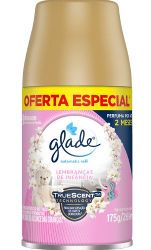 ODORIZADOR DE AMBIENTE LEMBRANÇAS DE INFÂNCIA GLADE AUTOMATIC FRASCO 269ML SPRAY REFIL OFERTA ESPECIAL 0