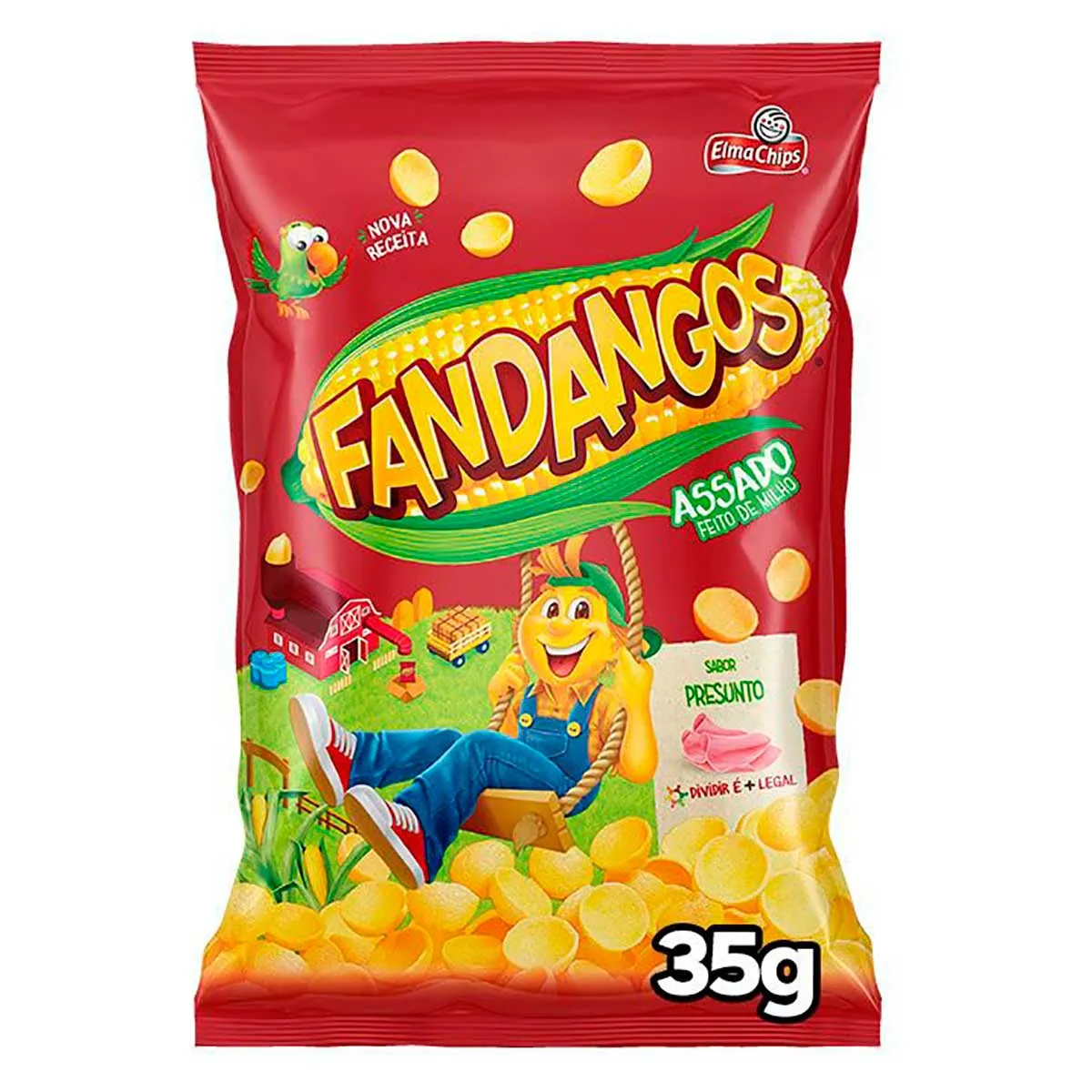 SALGADINHO DE MILHO PRESUNTO ELMA CHIPS FANDANGOS PACOTE 35G