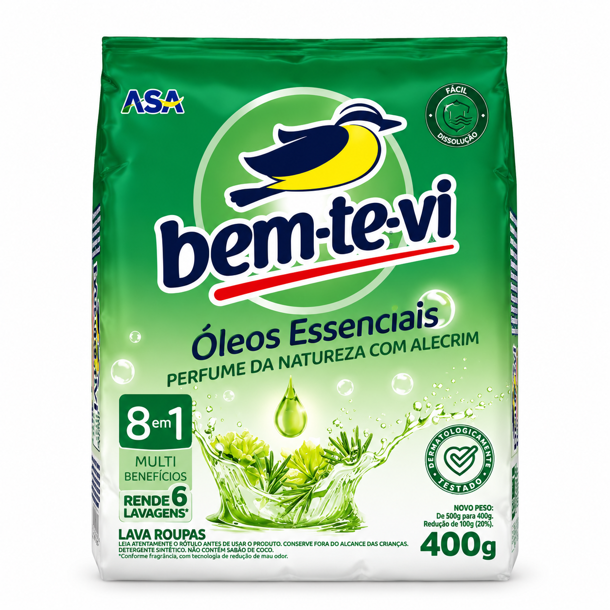 LAVA ROUPAS EM PÓ BEM-TE-VI NATUREZA ALECRIM - 400G