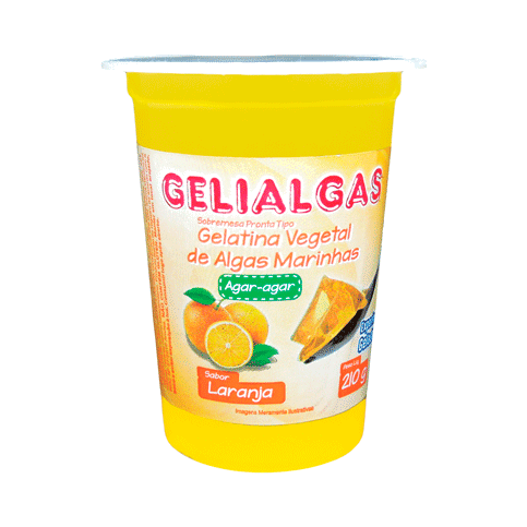 GELATINA VEGETAL PRONTA GELIALGAS CP 210G LARANJA
