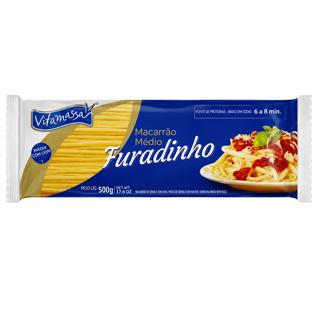 MACARRÃO VITAMASSA MEDIO FURADINHO 400G