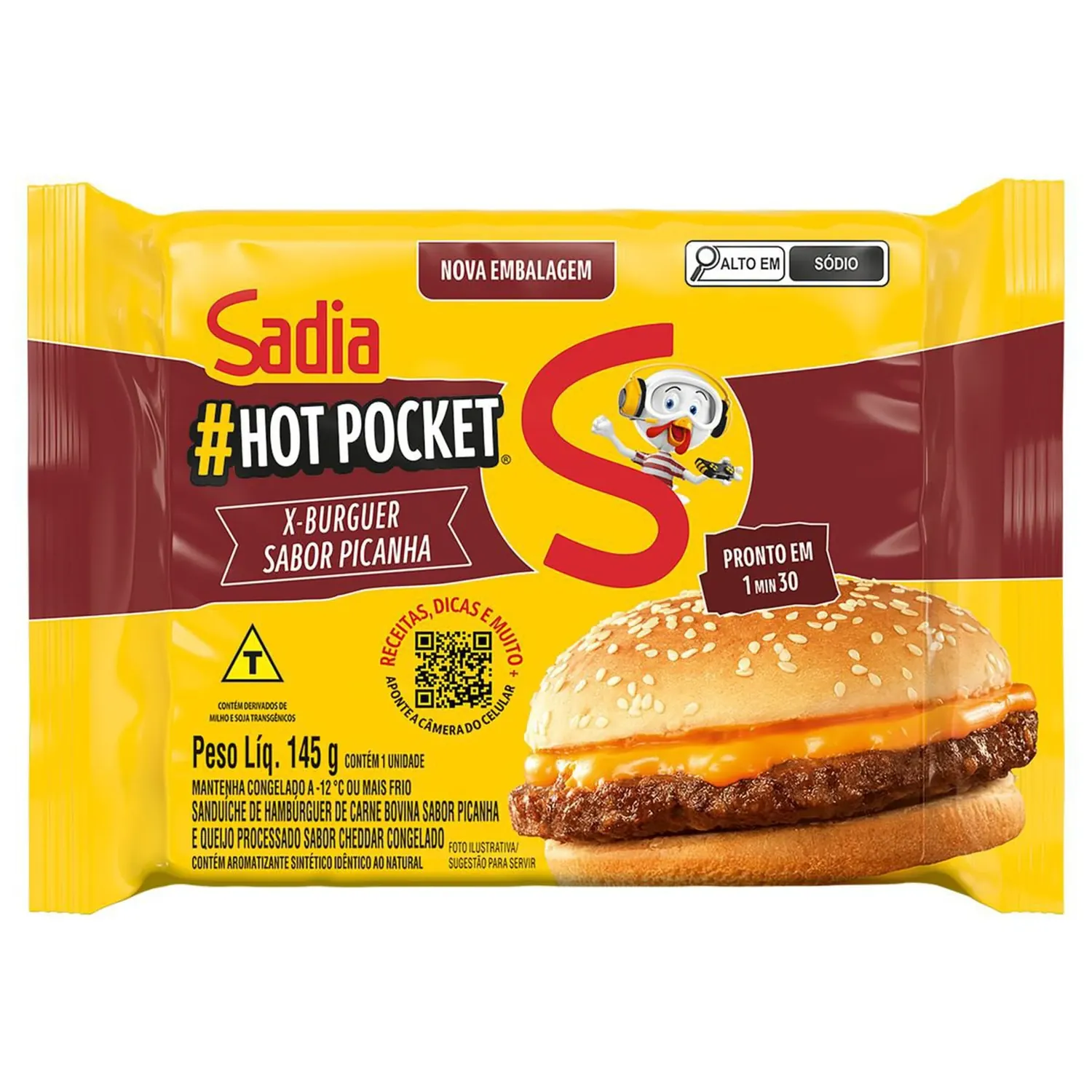 HOT POCKET X-PICANHA SADIA 145G