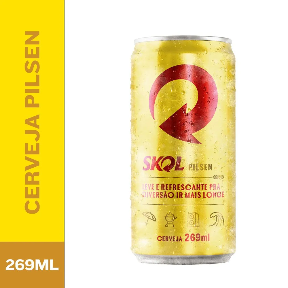 CERVEJA SKOL PILSEN LATA 269ML
