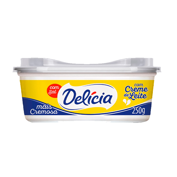 MARGARINA COM SAL E CREME DE LEITE DELÍCIA POTE 250G