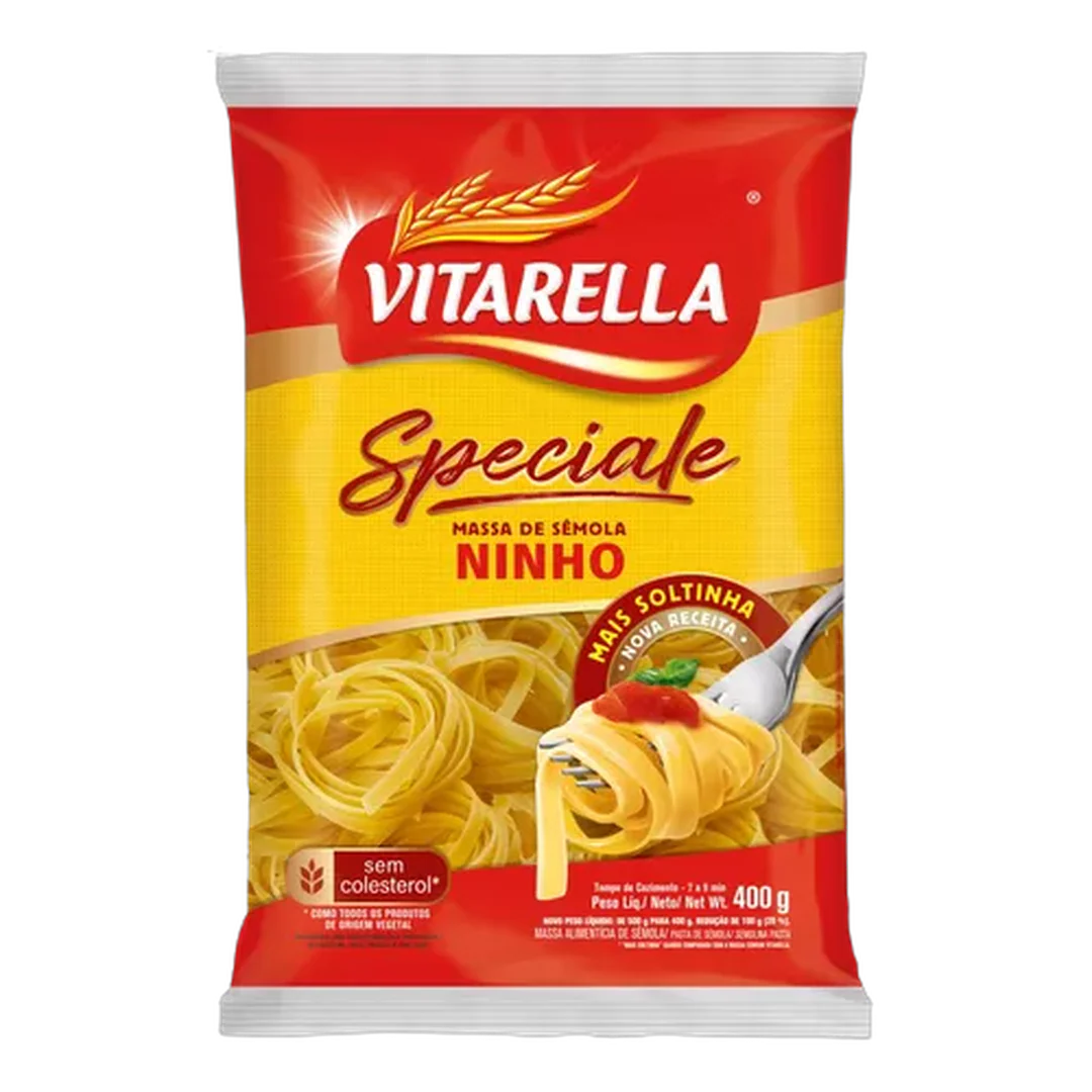 MACARRÃO DE SÊMOLA NINHO VITARELLA SPECIALE PACOTE 400G
