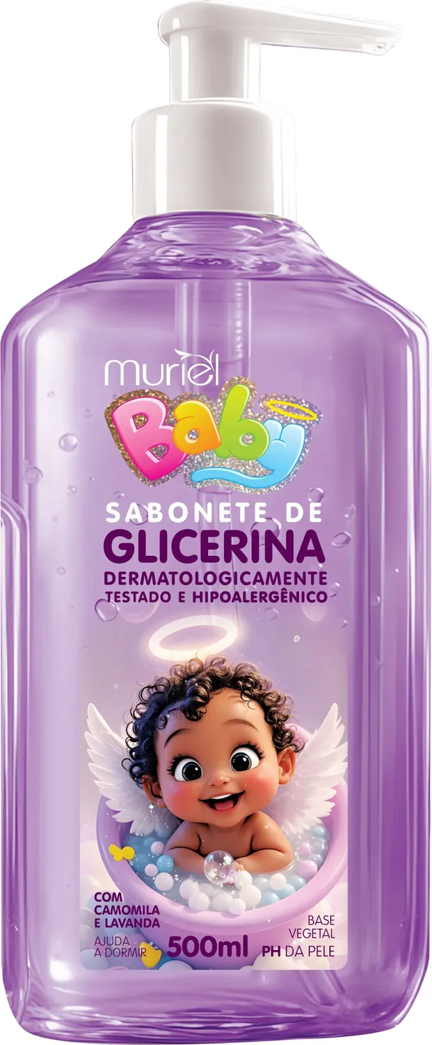 SABONETE LIQUIDO GLICERINADO MURIEL BABY LAVANDA 500ML