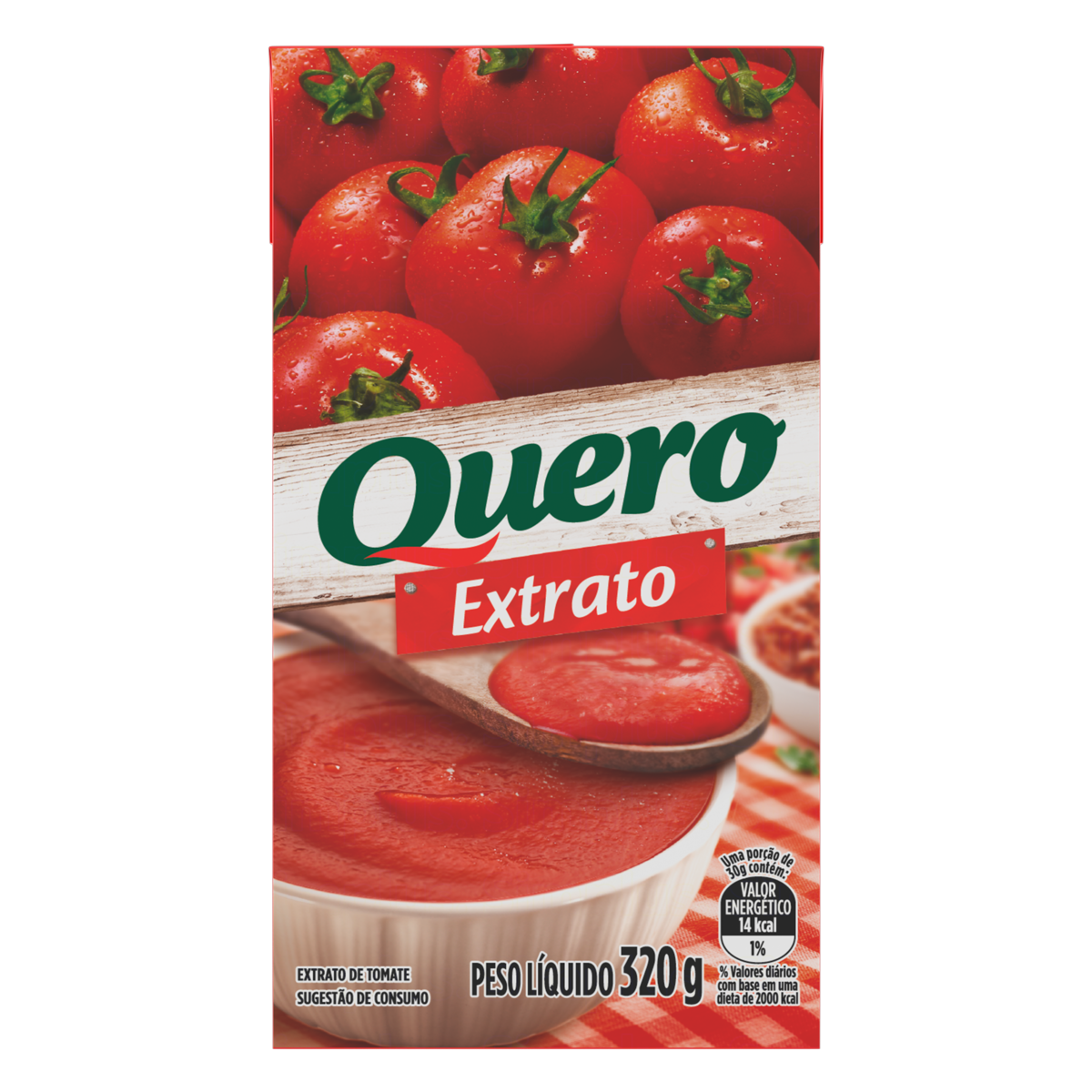 EXTRATO TOMATE QUERO (TP) 320GR — imagem 1