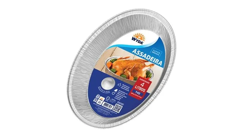 ASSADEIRA DE ALUMÍNIO OVAL WYDA 4 LITROS