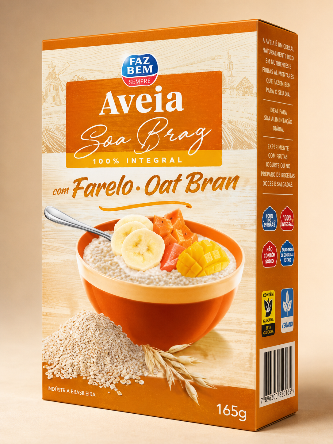 FARELO DE AVEIA SÃO BRAZ 165G