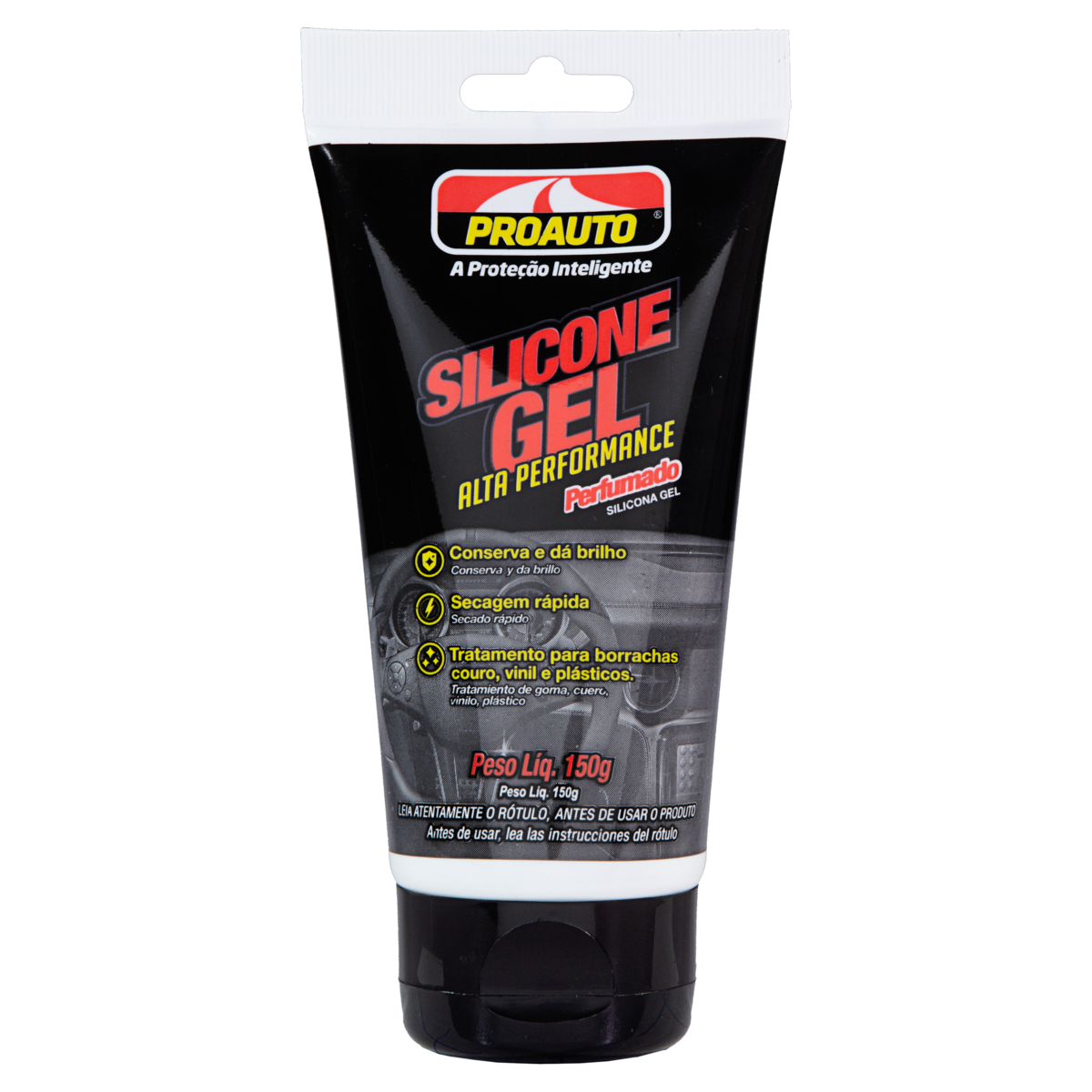 SILICONE GEL PERFUMADO ALTA PERFORMANCE PROAUTO BISNAGA 150G 0