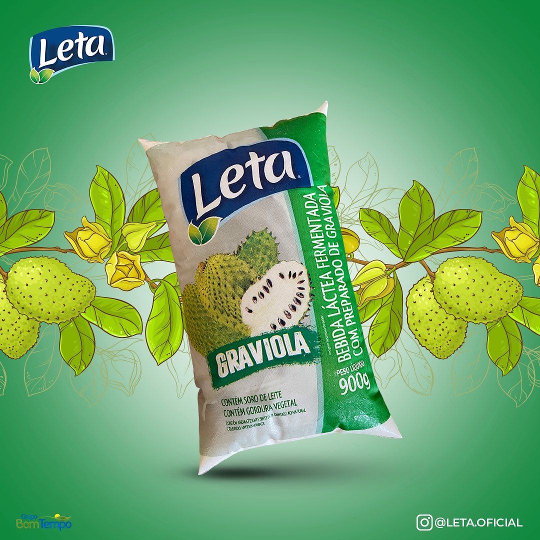 BEBIDA LACTEA LETA 900G SACHE GRAVIOLA