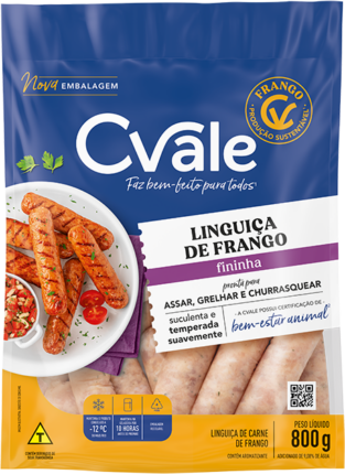 LINGUICA DE FRANGO FINA C.VALE 800G