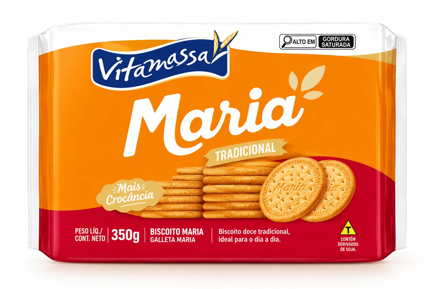 BOLACHA MARIA VITAMASSA 400G TRADICIONAL