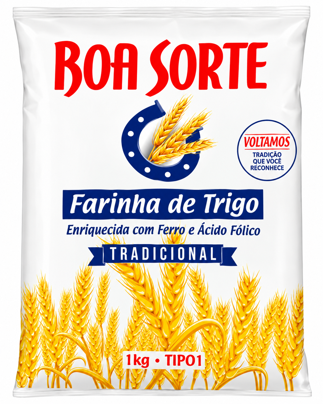FARINHA DE TRIGO TIPO 1 TRADICIONAL BOA SORTE 1KG