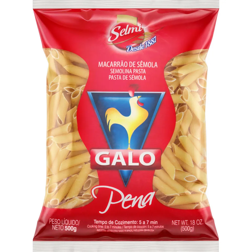 MACARRÃO PENA GALO PACOTE 500G