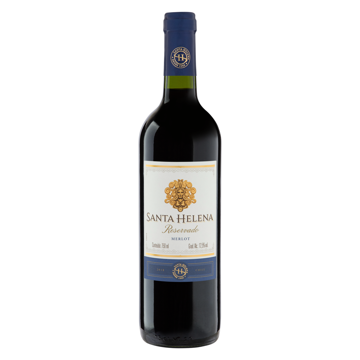 VINHO CHILENO TINTO MEIO SECO RESERVADO SANTA HELENA MERLOT VALLE CENTRAL GARRAFA 750ML