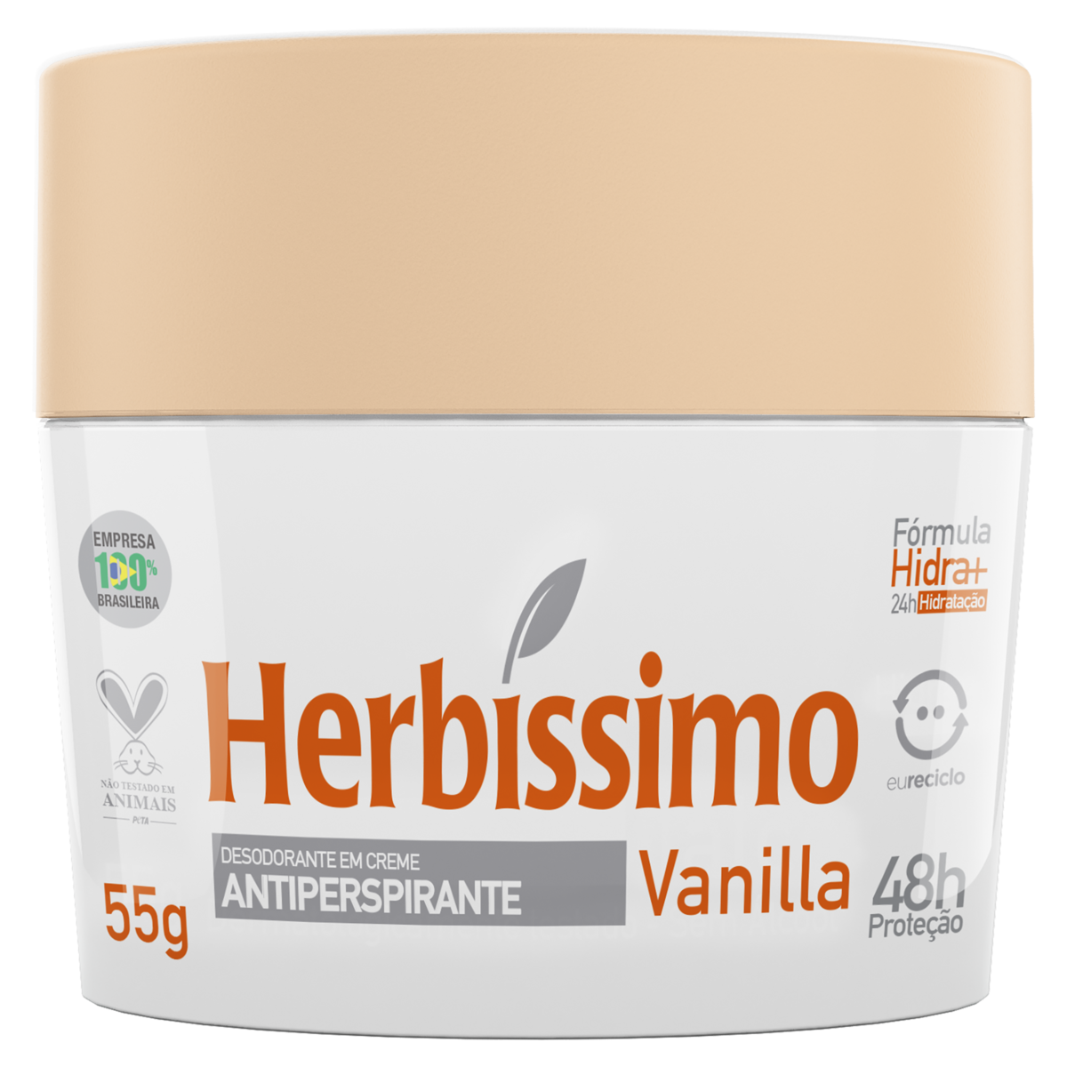 DESODORANTE CREME VANILLA HERBÍSSIMO 55G