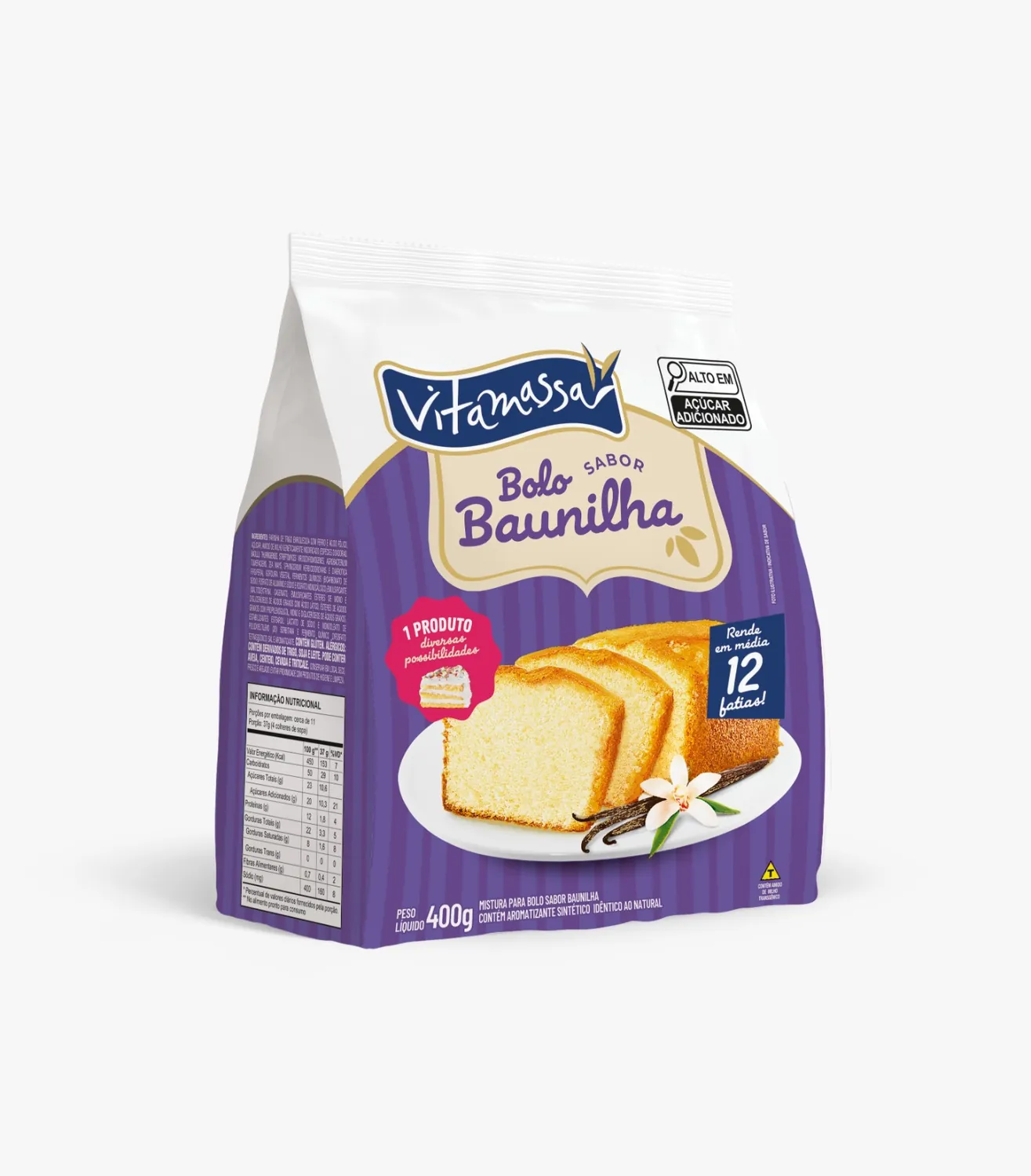 VITAMASSA MASSA PARA BOLO 400G BAUNILHA
