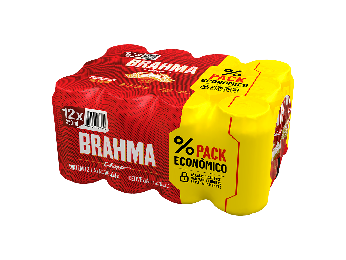 CERVEJA BRAHMA CHOPP PILSEN MULTIPACK C/12 LT 350ML