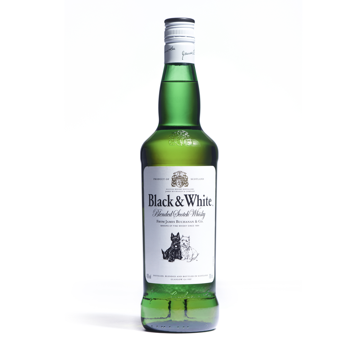 WHISKY ESCOCÊS BLENDED BLACK & WHITE GARRAFA 700ML
