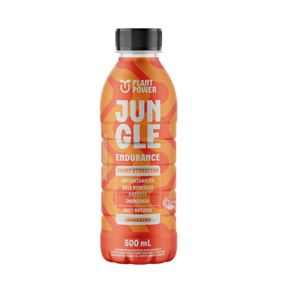 ISOTÔNICO ORGÂNICO TANGERINA PLANT POWER JUNGLE ENDURANCE FRASCO 500ML