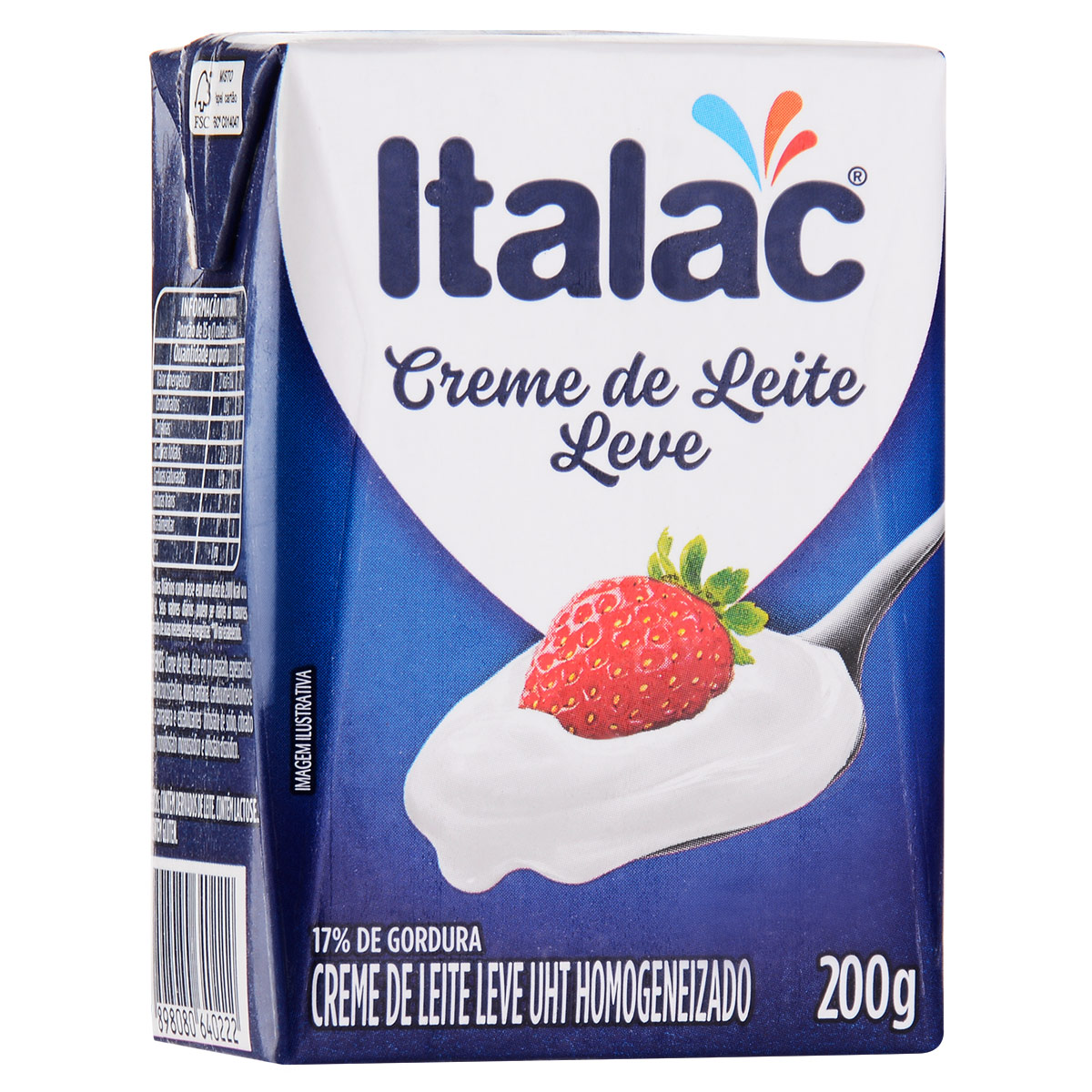 CREME DE LEITE UHT LEVE HOMOGENEIZADO ITALAC CAIXA 200G
