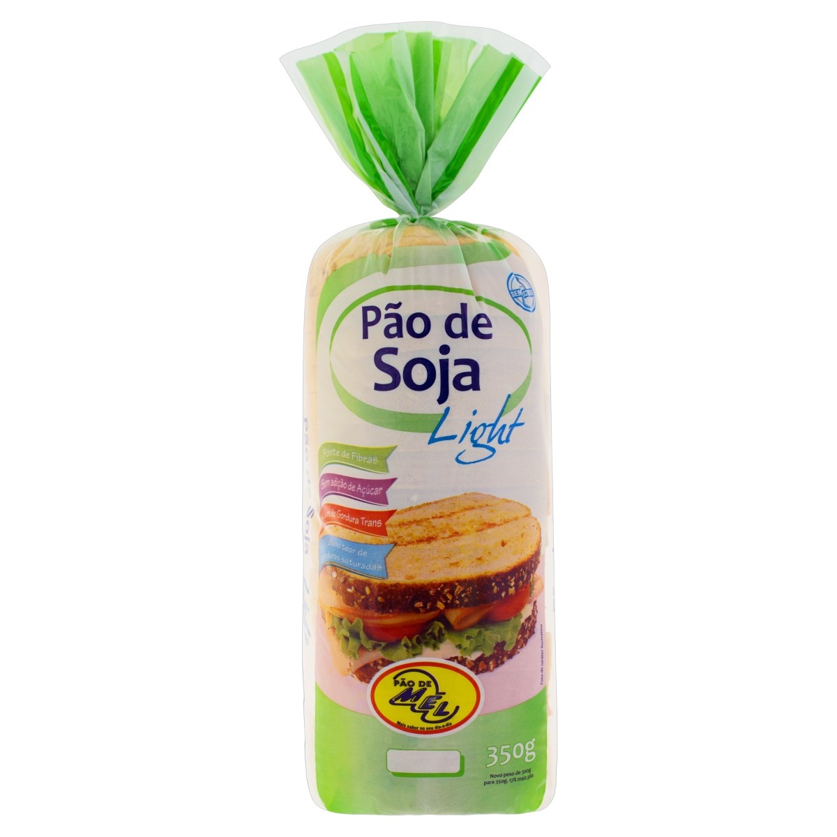 PÃO DE SOJA LIGHT ZERO LACTOSE PÃO DE MEL PACOTE 350G