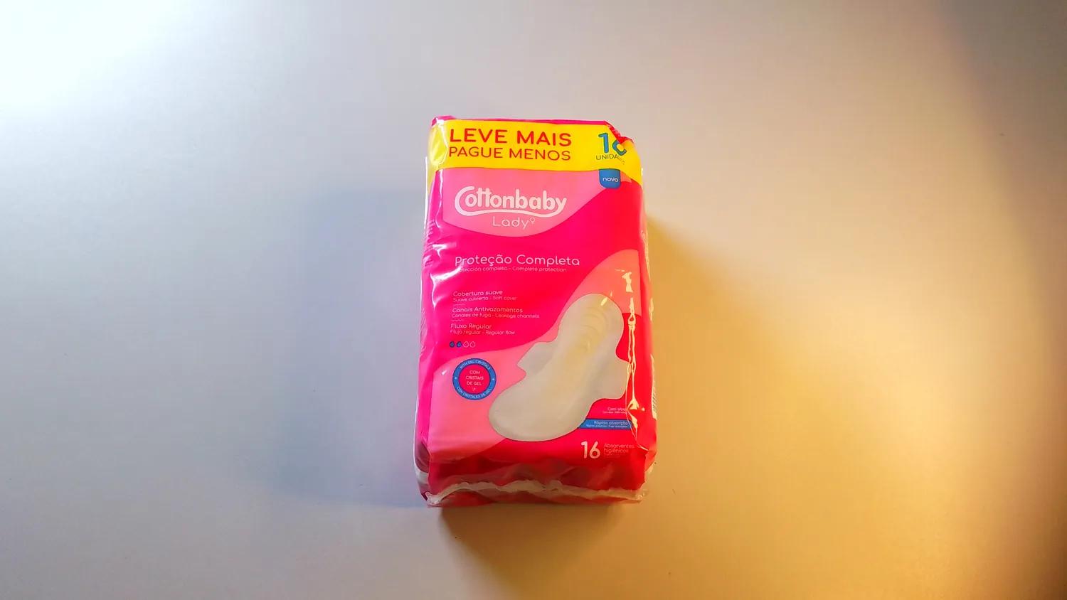 ABSORVENTE COM ABAS PROTEÇÃO COMPLETA SUAVE COTTONBABY LADY PACOTE 16 UNIDADES LEVE MAIS PAGUE MENOS