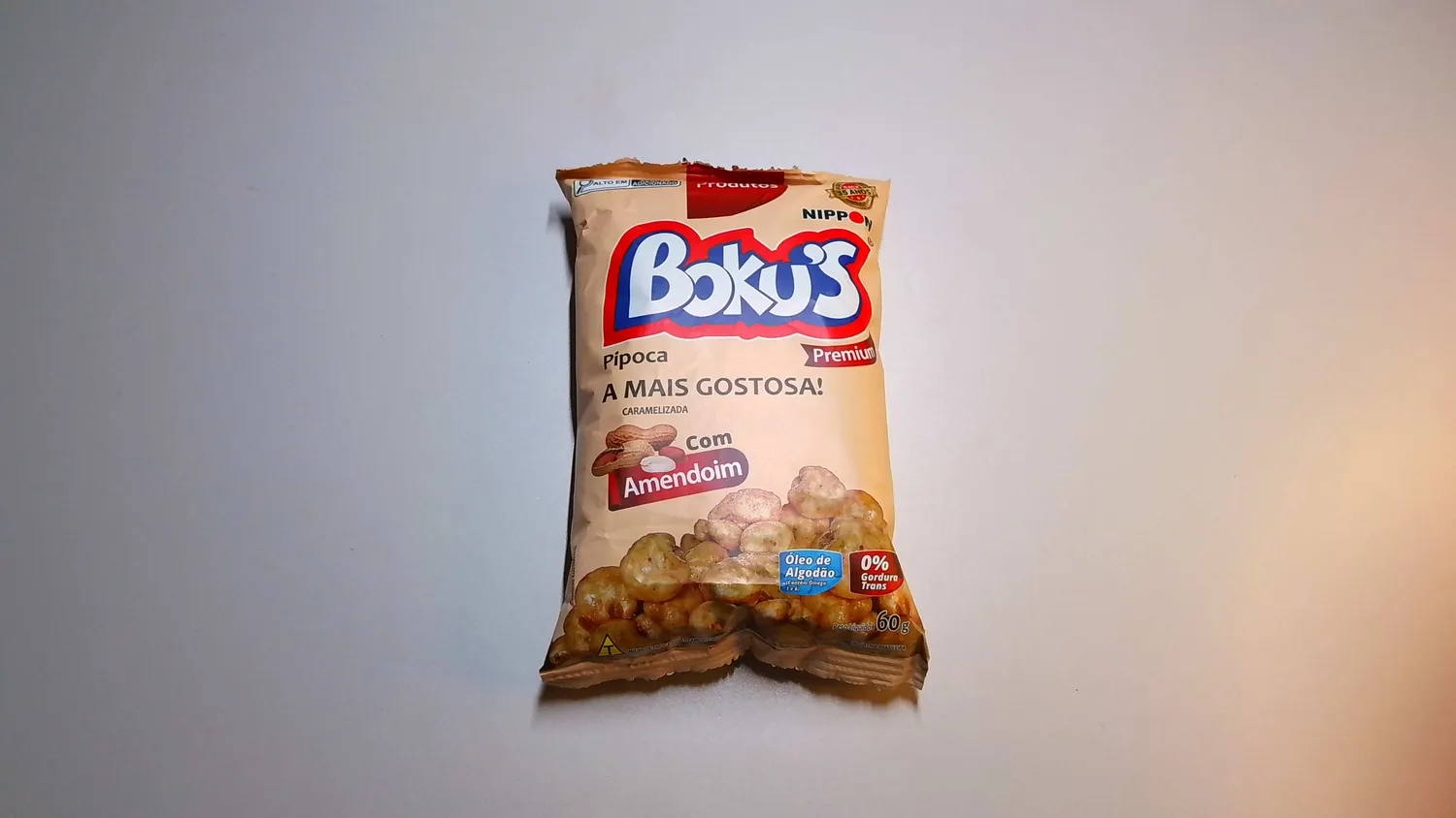 PIPOCA BOKUS CARAMELO COM AMEDOIM 60G
