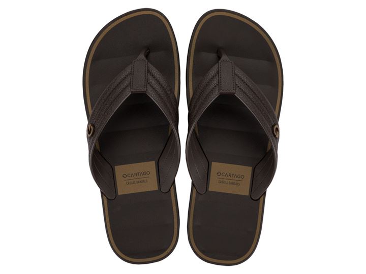 CHINELO CARTAGO MONTERREY DEDO MASCULINA BY991 MARROM/CASTOR Nº37/38 A 43/44