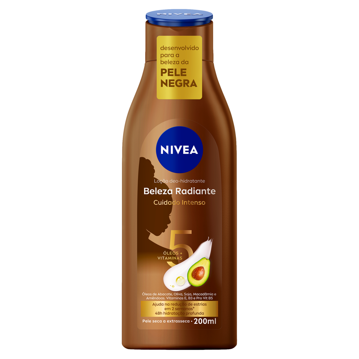 LOÇÃO CORPORAL DEO-HIDRATANTE NIVEA BELEZA RADIANTE FRASCO 200ML