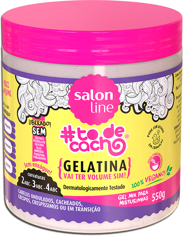 GELATINA SALON LINE #TO DE CACHO VAI TER VOLUME SIM POTE 550G 0