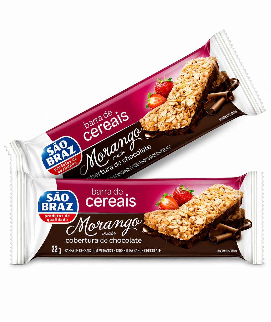 BARRA DE CEREAL MORANGO COM CHOCOLATE 25G SÃO BRAZ
