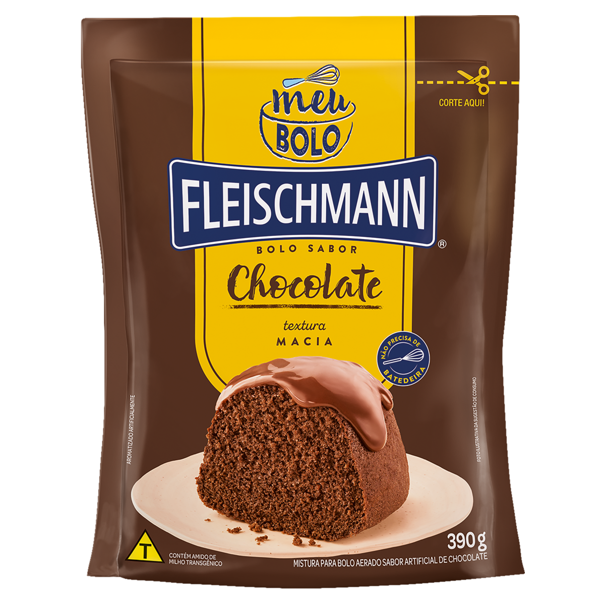 MISTURA PARA BOLO AERADO CHOCOLATE FLEISCHMANN SACHÊ 390G