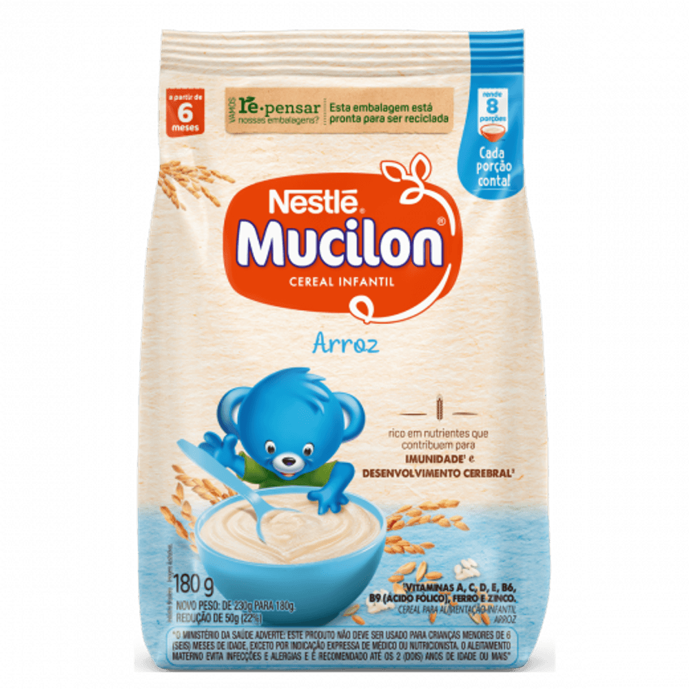 CEREAL INFANTIL ARROZ MUCILON PACOTE 180G