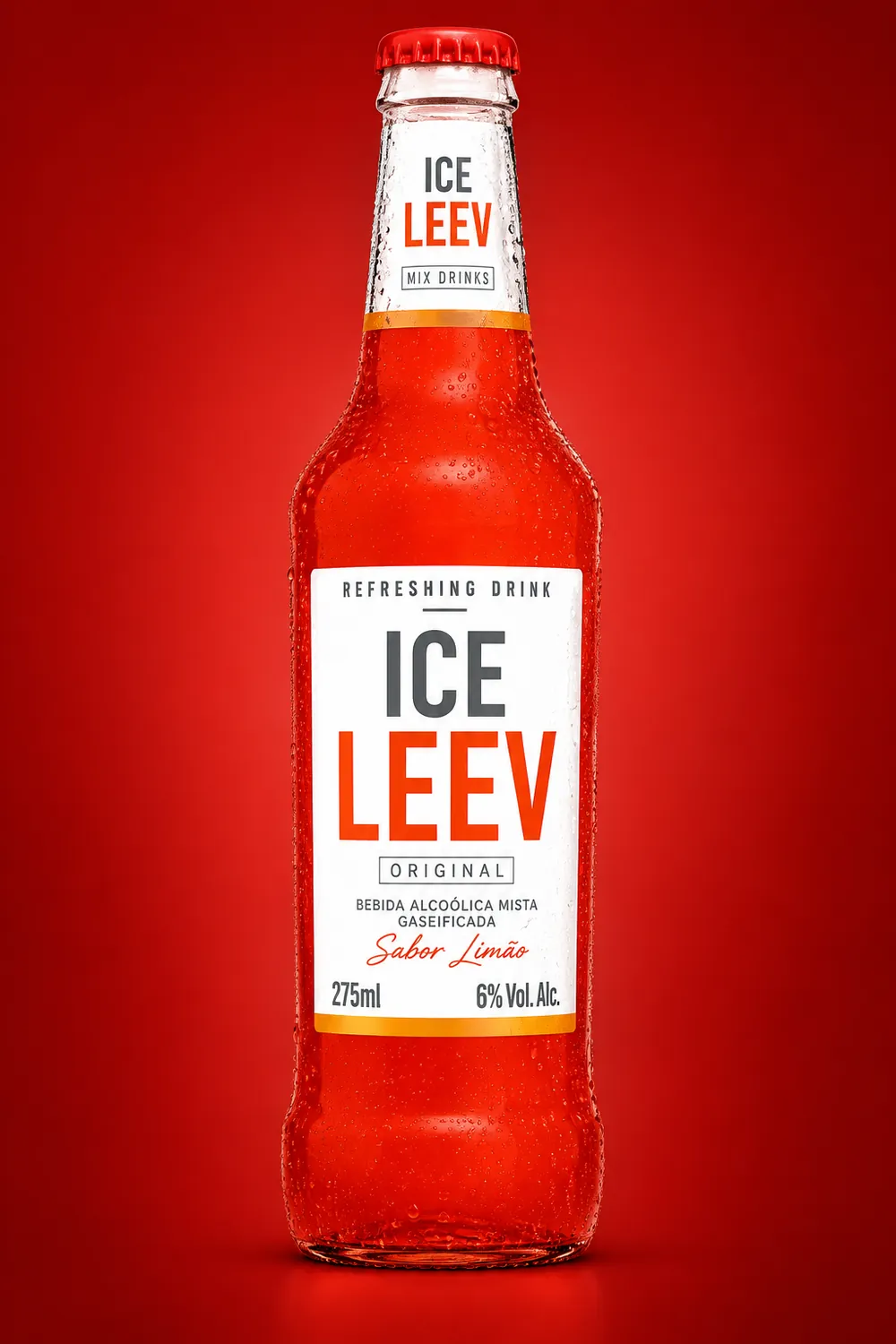 BEBIDA ALCOÓLICA ICE LEEV MORANGO 275ML — imagem 1