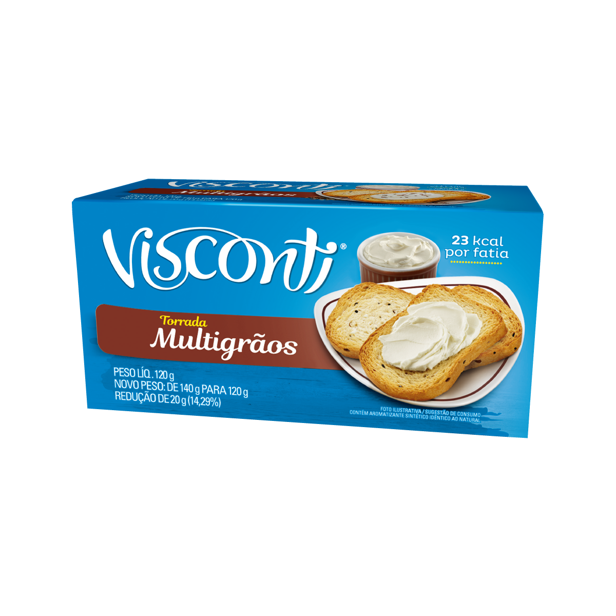 TORRADA MULTIGRÃOS VISCONTI PACOTE 120G