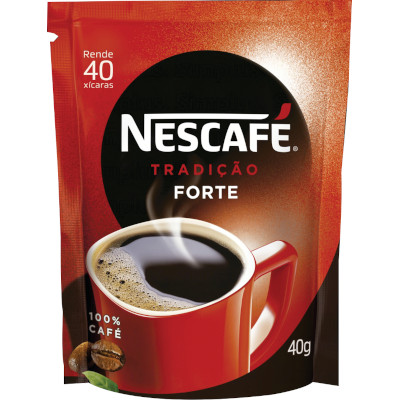 CAFÉ SOLÚVEL GRANULADO FORTE NESCAFÉ TRADIÇÃO SACHÊ LEVE 40G PAGUE 36G 0