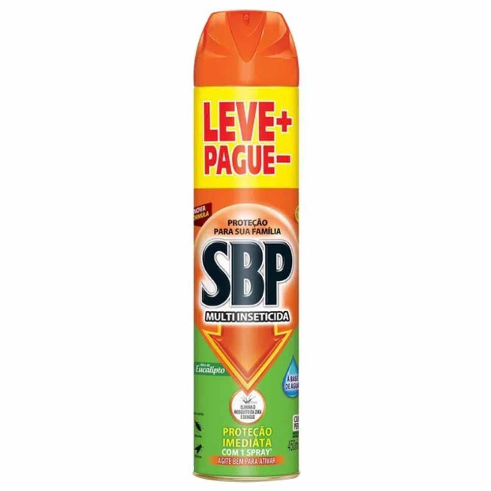 MULTI-INSETICIDA AEROSSOL BASE ÁGUA ÓLEO DE EUCALIPTO SBP FRASCO 450ML SPRAY LEVE MAIS PAGUE MENOS