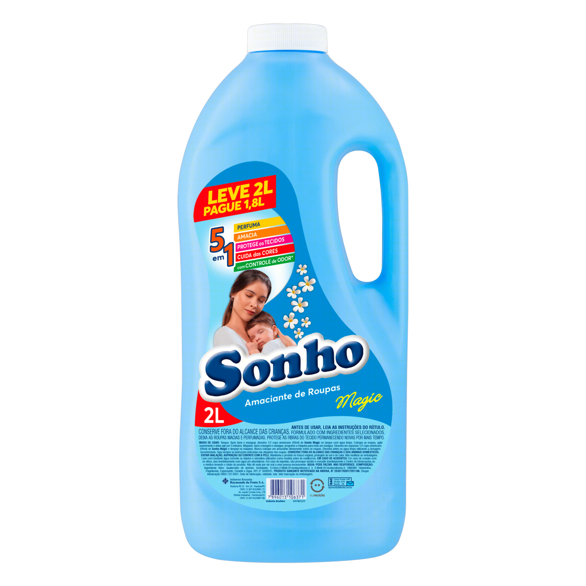 AMACIANTE DE ROUPA DILUÍDO MAGIC SONHO FRASCO LEVE 2L PAGUE 1,8L