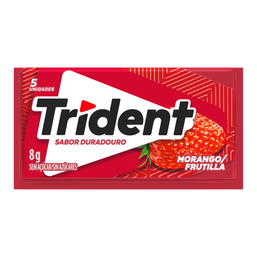 CHICLE TRIDENT MORANGO 8G