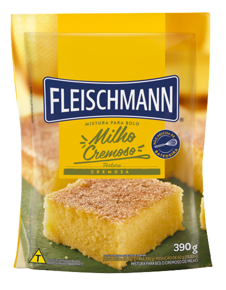 MISTURA PARA BOLO CREMOSO MILHO FLEISCHMANN CLÁSSICOS SACHÊ 390G