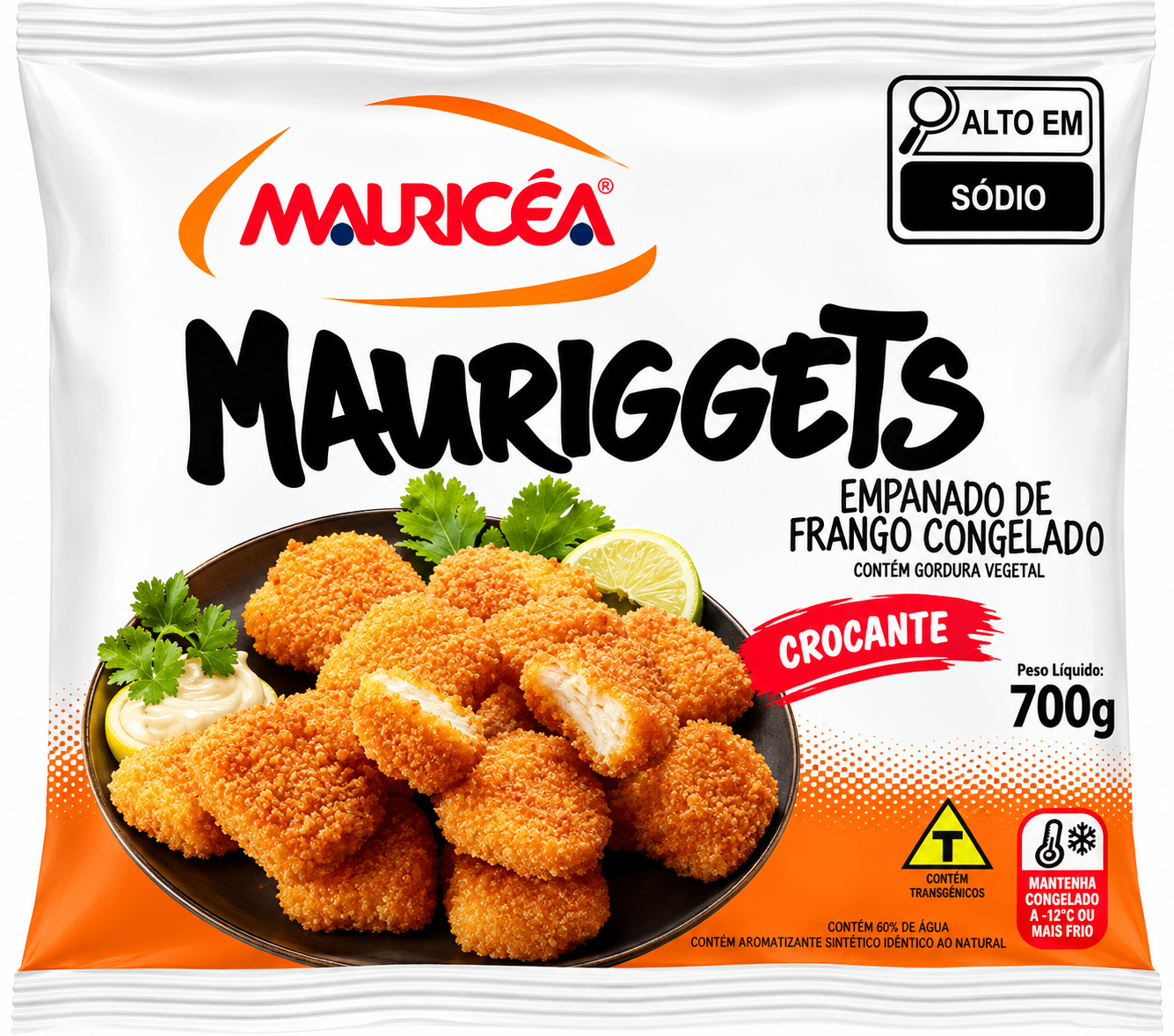 MAURIGGETS EMPANADO CONGELADO MAURICEA 700G — imagem 1