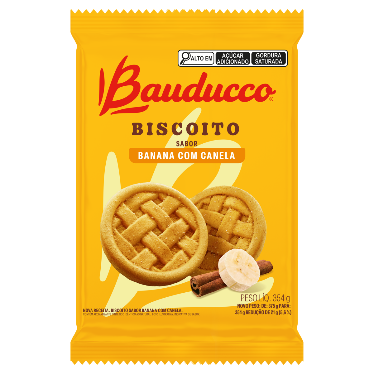 BISCOITO BANANA COM CANELA BAUDUCCO PACOTE 354G 0
