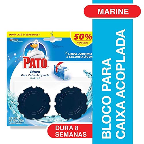 DETERGENTE SANITÁRIO BLOCO PARA CAIXA ACOPLADA MARINE PATO 40G CADA 2 UNIDADES GRÁTIS 50% DE DESCONTO NO 2° BLOCO 0