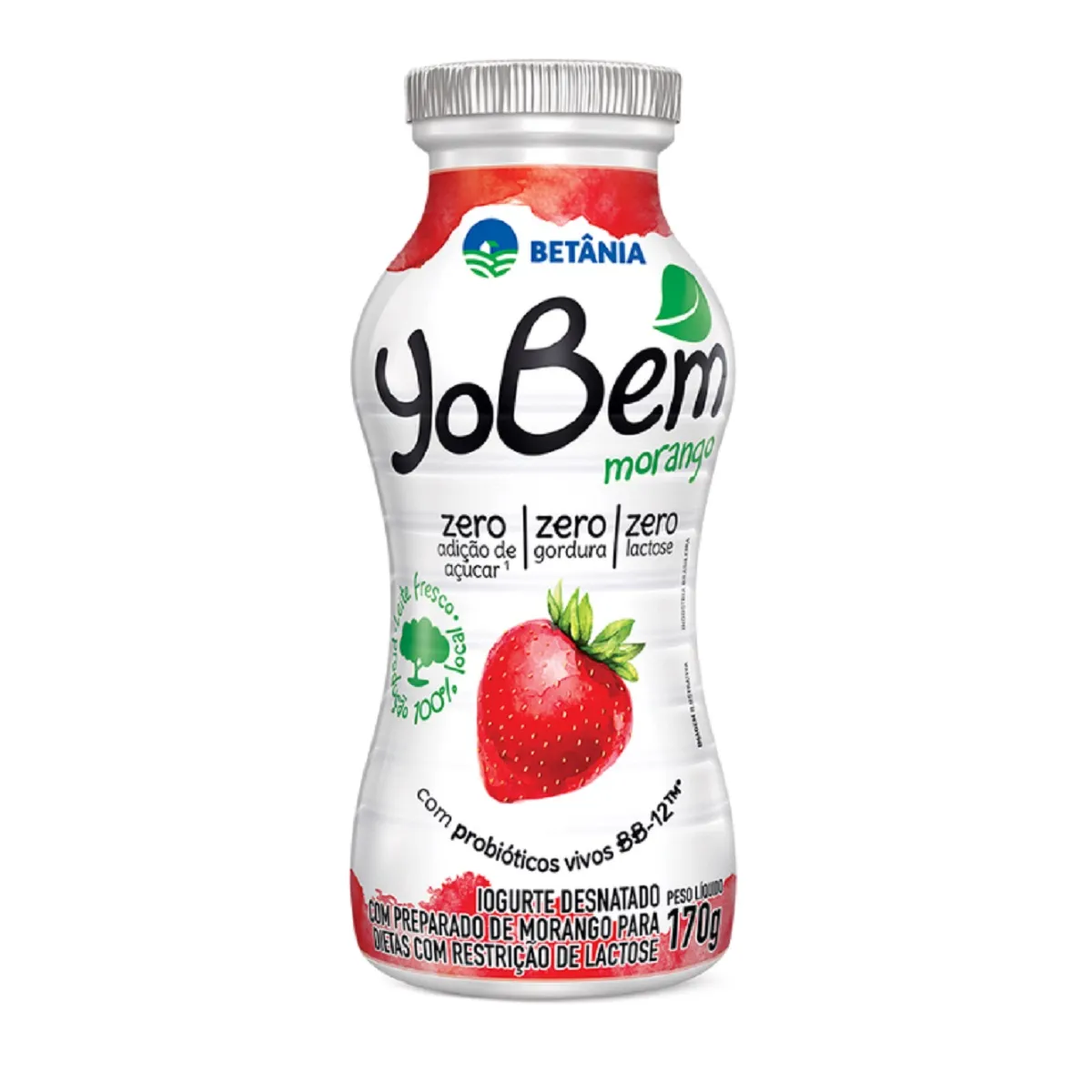 LEITE FERMENTADO DESNATADO YOBEM TRIPLO ZERO MORANGO 170G